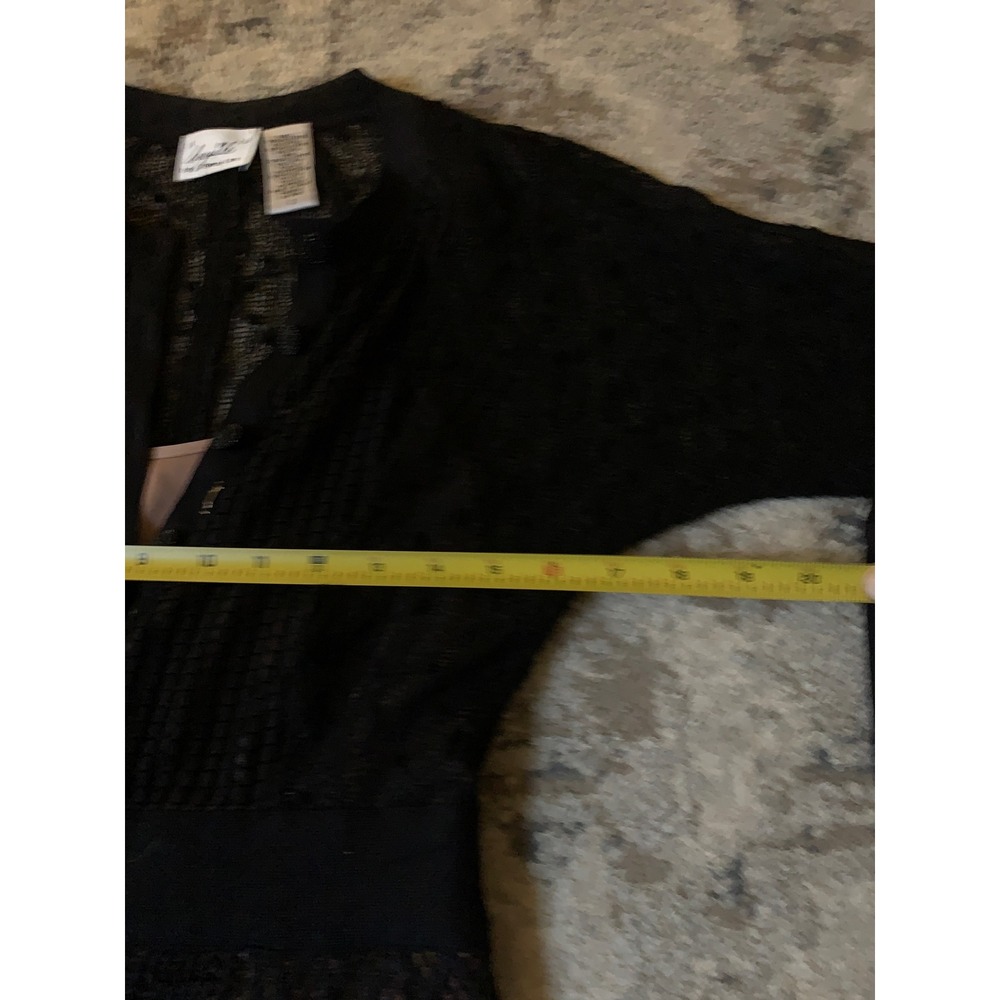 Anthropologie Byron Lars Beguile Mona Black Lace Button Front‎ Dress Lace Size 2 - Picture 10 of 14